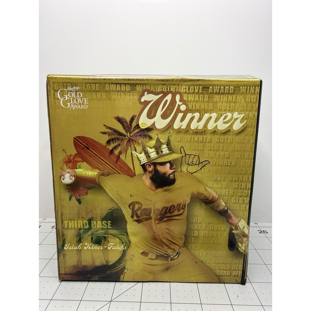Isiah Kiner-Falefa Texas Rangers 2020 Gold Glove Award Winner Bobblehead SGA